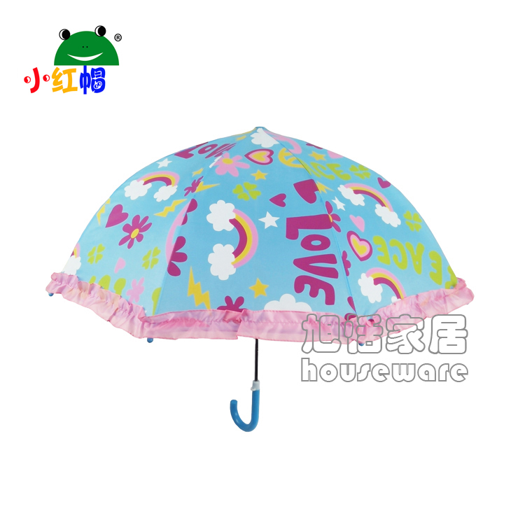 小紅帽創意卡通傘兒童雨傘女孩禮物長柄公主傘彩虹傘
