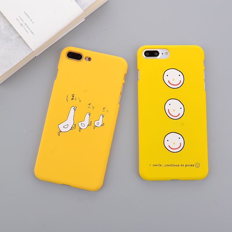 潮牌磨砂硬殼可愛卡通iphone7 蘋果6 plus手機殼創意個性簡約