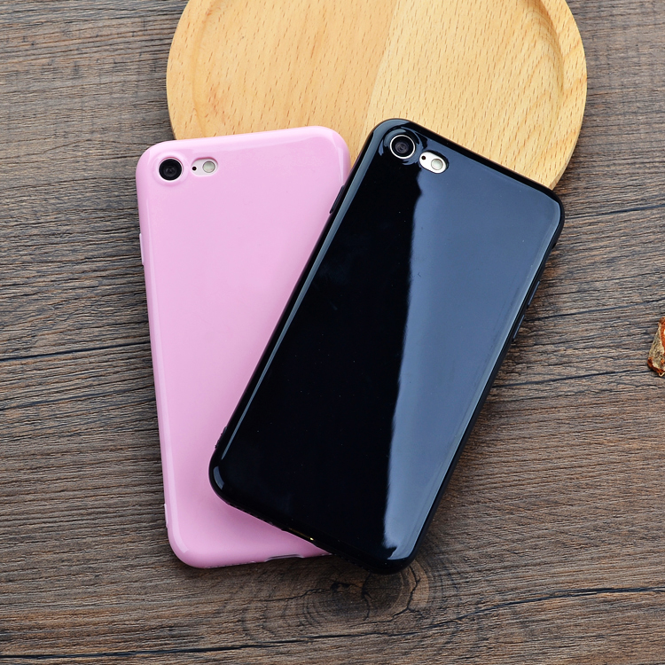 個性創意簡約蘋果7手機殼iPhone7Plus粉色光面軟殼情侶款4.7寸