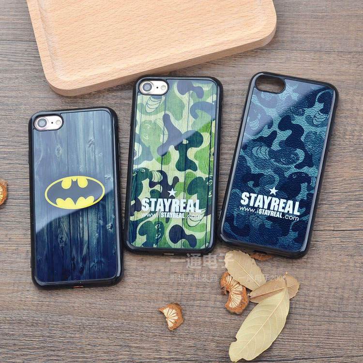 迷彩蝙蝠俠iPhone7手機殼全包蘋果6s 4.7保護套卡通6/7plus硅膠