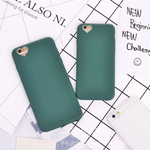 簡約純色蘋果6s手機殼全包iphone6plus軟殼保護套潮墨綠超薄情侶