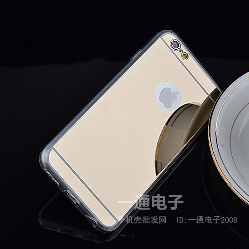 iphone6plus軟硅膠套蘋果5S鏡面外殼手機保護殼套男女商務批發