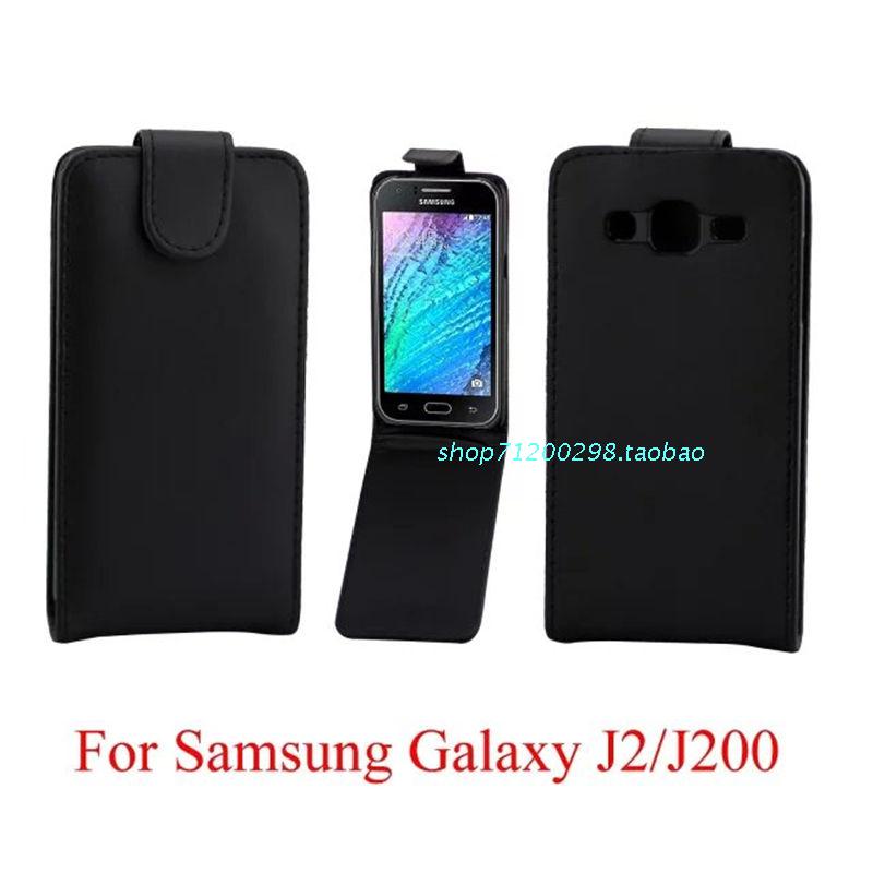 三星Galaxy J2/J200/J200F皮套手機套上下開翻普紋保護套外殼批發