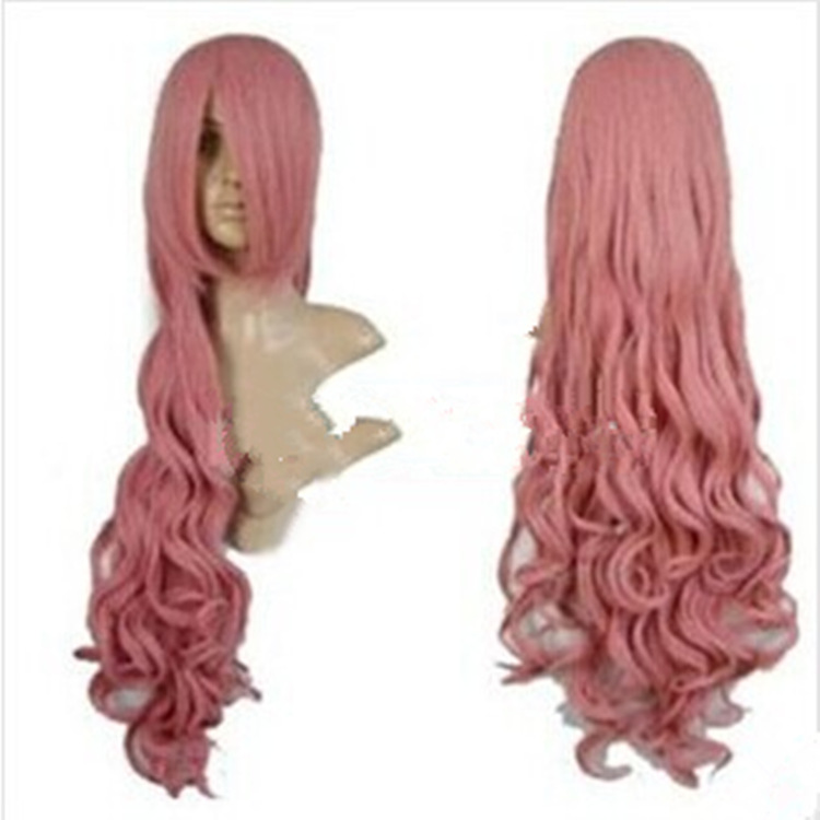 80cm假發Vocaloid巡音長卷發粉紅色 速賣通wig 影視角色扮演現貨