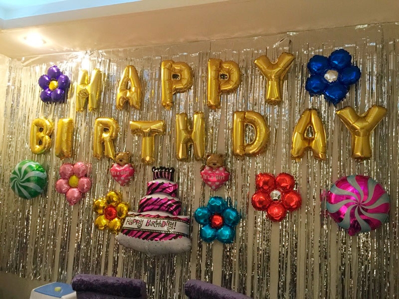 寶寶生日氣球套餐派對裝飾字母氣球周歲百日兒童老人壽宴布置用品
