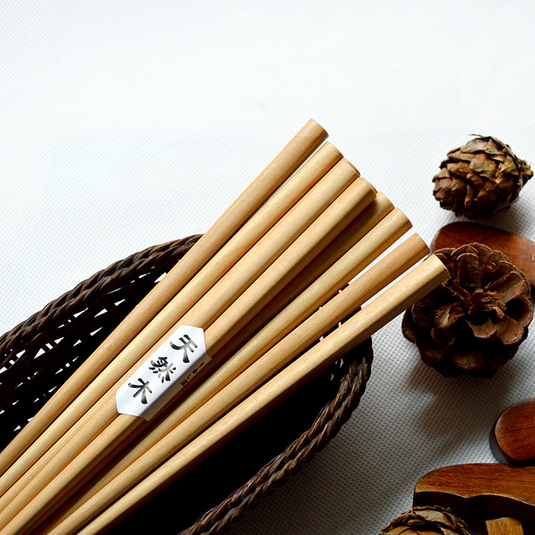 打造爆款特價原木簡約家用裸筷木質尖頭筷子天然環保餐飲餐具