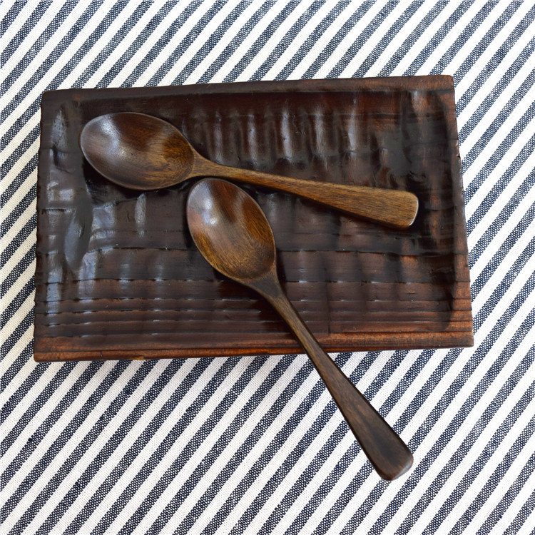 日式木質勺子實木餐具寶寶木勺子調羹短柄咖啡勺調料勺飯勺茶勺