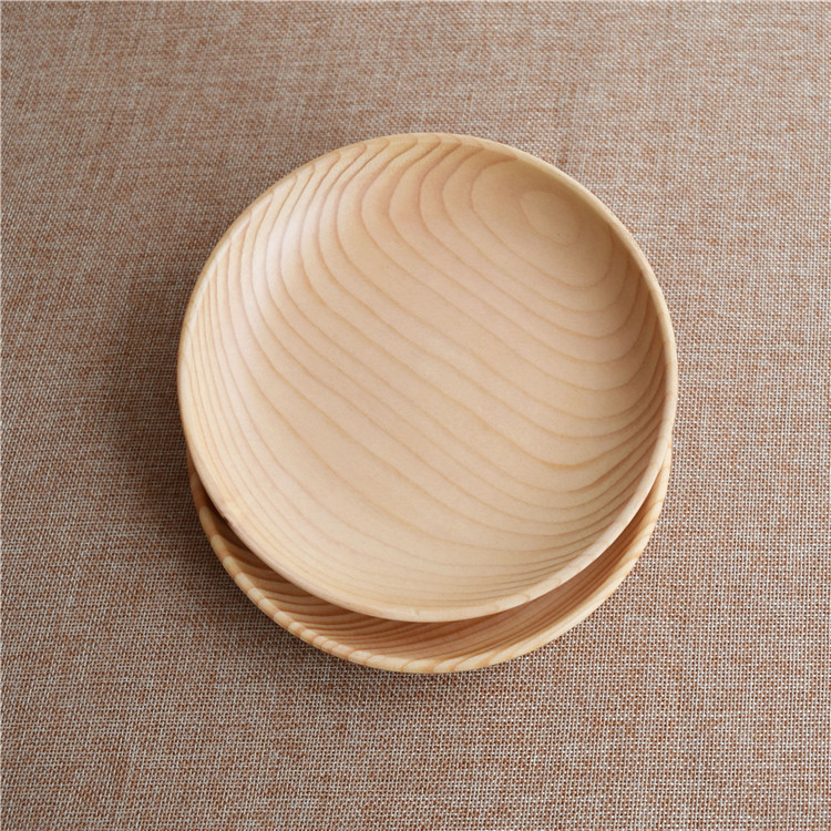 特價日式整木杉木點心盤小菜碟子創意木質餐具甜品日料特色水果碟